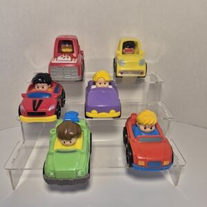 Colorful Toy Car Set for KidsLittle People Fisher Price Wheelies Lot Of 6 Cars